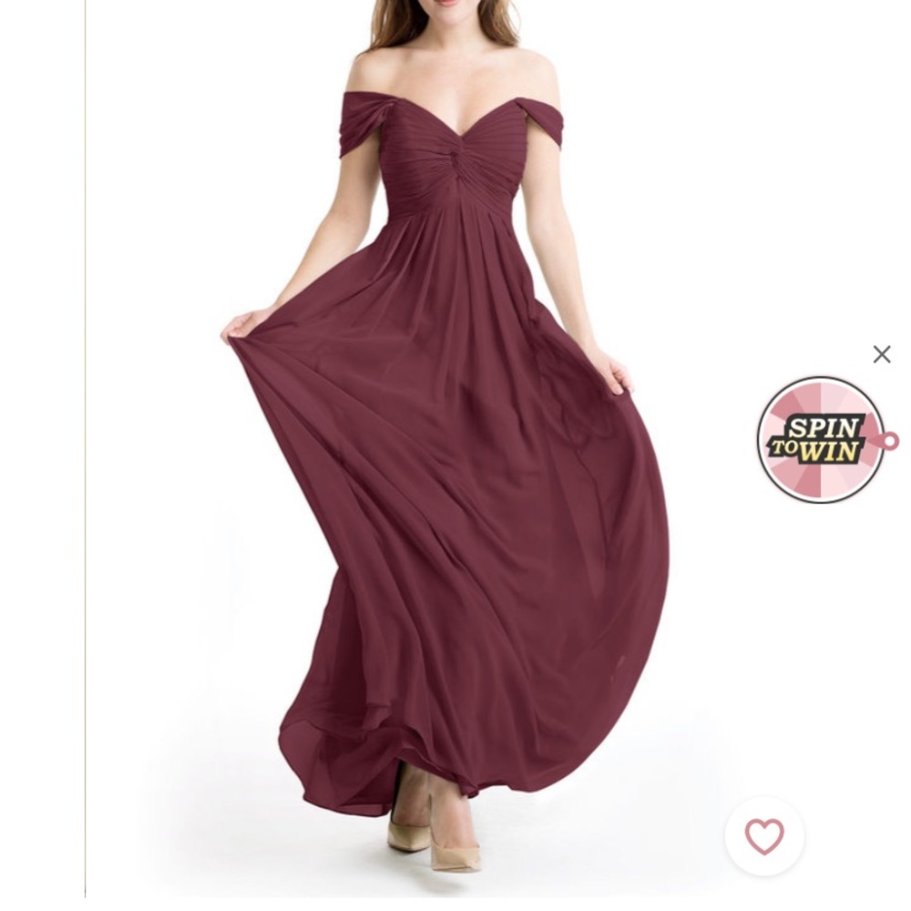 Off-Shoulder Burgundy Maxi Dress